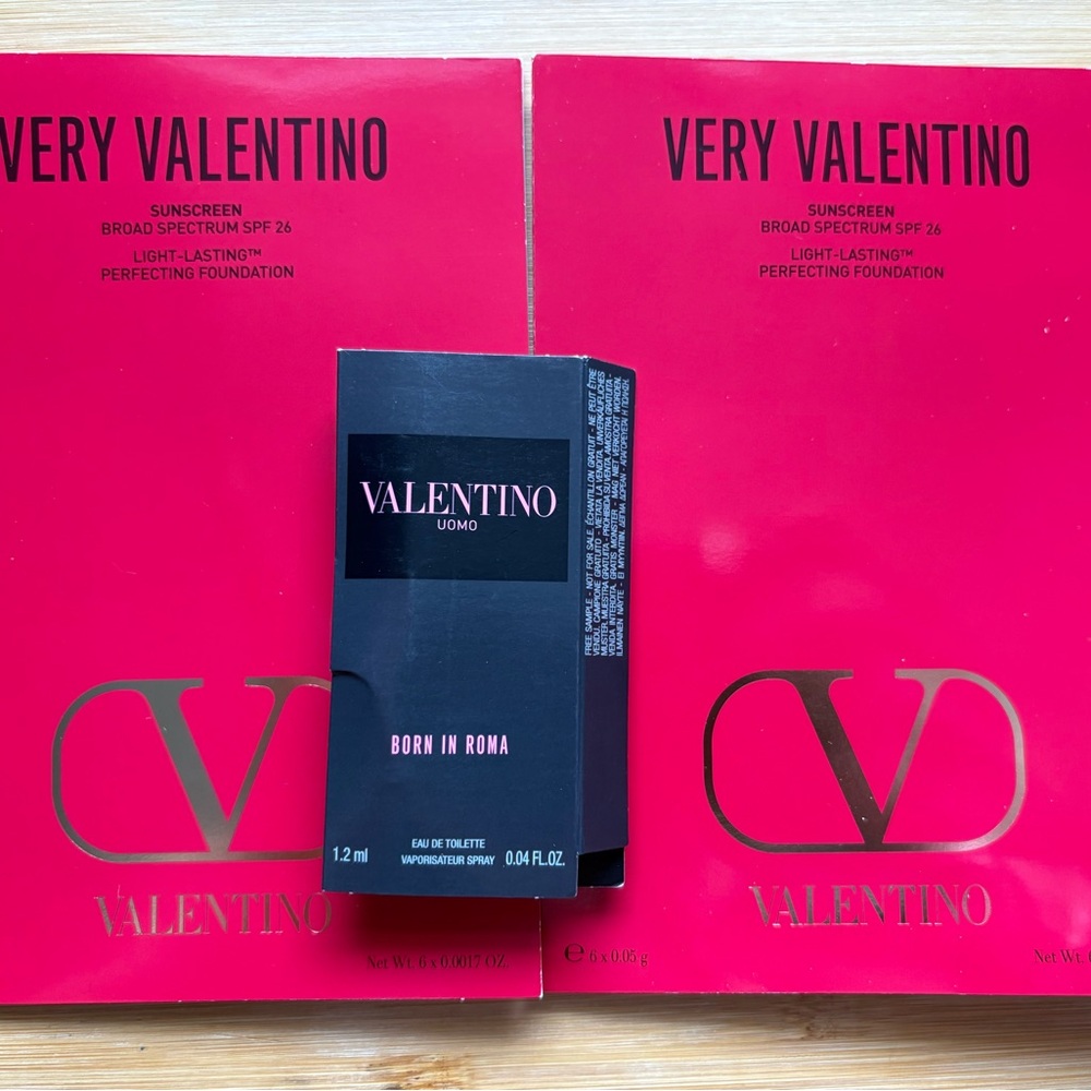 Valentino Foundation Shade Sampler - Neutral and Warm Tones with Perfume